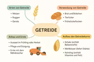 Vorschau - Arbeitsblätter - Arbeitsblatt zum Thema "Getreide" + Onlineübung & MP3 + Mindmap + Infografik - Seite 3