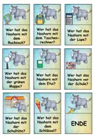 Vorschau - Spiele - Lesespiel Schulsachen Nashorn - Klasse 2 - Seite 3