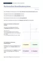 Vorschau - Arbeitsblätter - Kartesisches Koordinatensystem - Seite 1