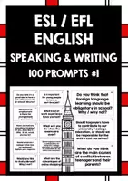 Vorschau - Stationenlernen - ENGLISH SPEAKING & WRITING PROMPTS #1 - Deckblatt