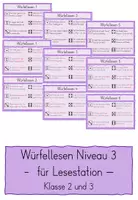 Vorschau - Aufgabenkarten - Materialpaket Würfellesen Niveau 3-6 geeignet für die Klasse 3/4 - Deckblatt