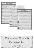 Vorschau - Aufgabenkarten - Würfellesen Niveau 6 (Klasse 3/4) (geeignet für Lesestationen) - Deckblatt
