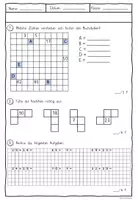 Vorschau - Arbeitsblätter - Mathetest Klasse 2 (mit Lösungen) - Seite 1