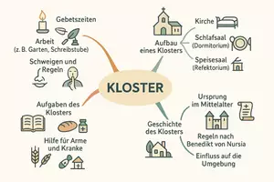 Vorschau - Arbeitsblätter - Arbeitsblatt "Kloster" + Onlineübung & MP3 + Mindmap + Infografik - Seite 3