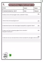 Vorschau - Klassenarbeiten - Lernnachweis/ Klassenarbeit; Religion: David und Goliath - Seite 2