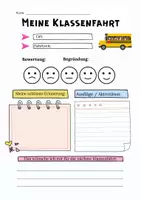 Vorschau - Arbeitsblätter - Meine Klassenfahrt - Arbeitsblatt zur Reflexion - Deckblatt
