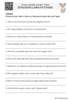 Vorschau - Arbeitsblätter - Anna und die wilden Tiere - Schulhund Lunka im Einsatz - Quizfragen inkl. QR-Code - Seite 2