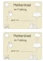 Vorschau - Arbeitsblätter - Matherätsel im Frühling Rechen- und Denkaufgaben Knobelheft - Seite 1