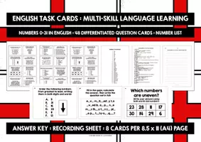 Vista previa - Unidades / Secuencias / Situaciones de Aprendizaje - ENGLISH NUMBERS 0-31 TASK CARDS - página 1