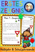 Vorschau - Fördermaterial/Inklusion - Erstes Zeugnis 1. Klasse zum Halbjahr & Schuljahresende - Deckblatt