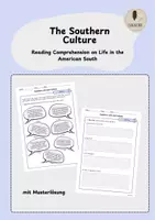 Vorschau - Arbeitsblätter - The Southern Culture- Reading Comprehension on Life in the American South - Deckblatt