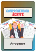 Aperçu - Feuilles d'exercices - Compréhension écrite – Arrogance + corrigés - Page de couverture