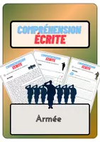Aperçu - Feuilles d'exercices - Compréhension écrite – Armée + corrigés - Page de couverture