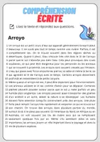 Aperçu - Feuilles d'exercices - Compréhension écrite – Arroyo + corrigés - Page 1