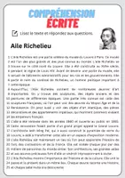 Aperçu - Feuilles d'exercices - Compréhension écrite – Aile Richelieu + corrigés - Page 1