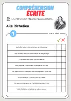 Aperçu - Feuilles d'exercices - Compréhension écrite – Aile Richelieu + corrigés - Page 2
