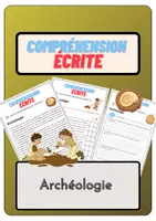 Aperçu - Feuilles d'exercices - Compréhension écrite – Archéologie + corrigés - Page de couverture