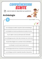 Aperçu - Feuilles d'exercices - Compréhension écrite – Archéologie + corrigés - Page 2