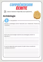 Aperçu - Feuilles d'exercices - Compréhension écrite – Archéologie + corrigés - Page 3