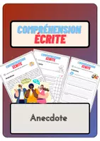 Aperçu - Feuilles d'exercices - Compréhension écrite – Anecdote + corrigés - Page de couverture