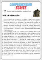 Aperçu - Feuilles d'exercices - Compréhension écrite – Arc de Triomphe + corrigés - Page 1