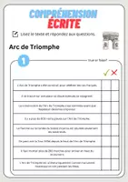 Aperçu - Feuilles d'exercices - Compréhension écrite – Arc de Triomphe + corrigés - Page 2