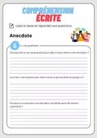 Aperçu - Feuilles d'exercices - Compréhension écrite – Anecdote + corrigés - Page 3
