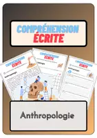 Aperçu - Feuilles d'exercices - Compréhension écrite – Anthropologie + corrigés - Page de couverture
