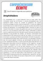 Aperçu - Feuilles d'exercices - Compréhension écrite – Amphithéâtre + corrigés - Page 1