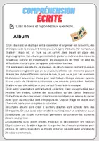 Aperçu - Feuilles d'exercices - Compréhension écrite – Album + corrigés - Page 1