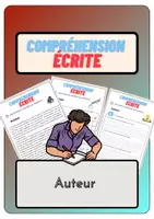 Aperçu - Feuilles d'exercices - Compréhension écrite – Auteur + corrigés - Page de couverture