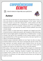 Aperçu - Feuilles d'exercices - Compréhension écrite – Auteur + corrigés - Page 1
