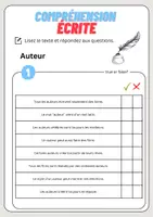 Aperçu - Feuilles d'exercices - Compréhension écrite – Auteur + corrigés - Page 2