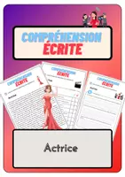 Aperçu - Feuilles d'exercices - Compréhension écrite – Actrice + corrigés - Page de couverture