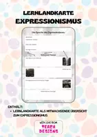 Vorschau - Arbeitsblätter - Lernlandkarte: Übersicht zum Expressionismus - Deckblatt
