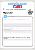 Aperçu - Feuilles d'exercices - Compréhension écrite – Afghanistan + corrigés - Page 3