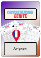 Aperçu - Feuilles d'exercices - Compréhension écrite – Avignon + corrigés - Page de couverture
