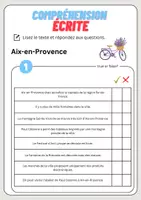 Aperçu - Feuilles d'exercices - Compréhension écrite – Aix-en-Provence + corrigés - Page 2