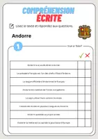 Aperçu - Feuilles d'exercices - Compréhension écrite – Andorre + corrigés - Page 2