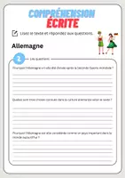 Aperçu - Feuilles d'exercices - Compréhension écrite – Allemagne + corrigés - Page 3