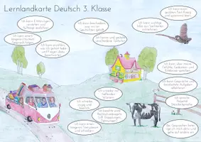 Vorschau - Anderer Materialtyp - Lernlandkarte Deutsch 3. Klasse - Deckblatt