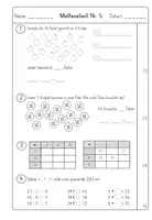 Vorschau - Arbeitsblätter - Mathearbeit - Multiplikation/Division - Klasse 2 - Seite 3