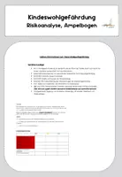 Vorschau - Lehrpläne/Lehrermaterial - Risikoanalyse Kindeswohlgefährdung Ampelbogen - Deckblatt