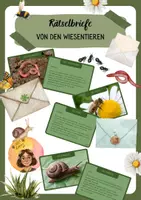 Vorschau - Bildkarten - 13 Rätselbriefe zum Raten - von den Wiesentieren - Deckblatt