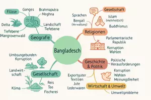 Vorschau - Arbeitsblätter - Arbeitsblätter zum Thema "Bangladesch" (Lückentext, Hörverstehen) + Lösung & MP3 + Mindmap + Infografik - Seite 2