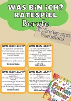 Vorschau - Bildkarten - Was bin ich? – 18 Berufe Rätsel-Karten GS - Deckblatt