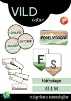 förhandsvisning - VILD NATUR – FÖDELSEDAGAR - försättsblad