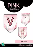 förhandsvisning - PINK CHRISTMAS – VÄLKOMMEN/GOD JUL - försättsblad
