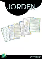 förhandsvisning - JORDEN – SKRIVPAPPER - försättsblad