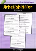 Vorschau - Arbeitsblätter - Erdbeere MEGABUNDLE - Wissenskartei, Lückentext, Steckbrief, Suchsel, Quizkarten - Seite 1